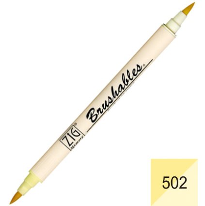 Kuretake štetcový fix oboustranný ZIG Brushables, 502 butter