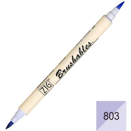 Kuretake štetcový fix oboustranný ZIG Brushables, 803 english lavender