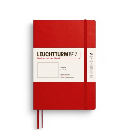 Leuchtturm1917 čistý zápisník Softcover A5, Cherry