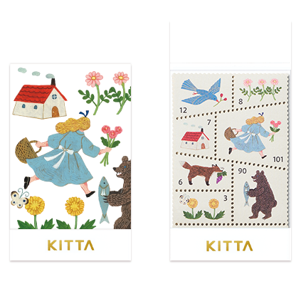 Kitta sada nálepek, ráno v lese