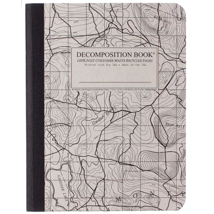 Decomposition tečkovaný zápisník, Topographical Map