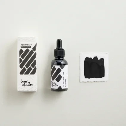 Tom's Studio permanentní inkoust 30 ml pro Lumos a Ori, Permanent Black
