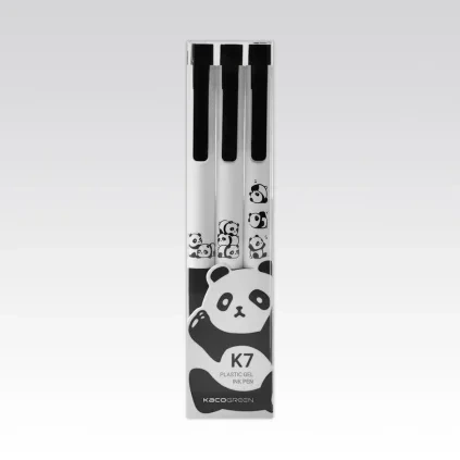 KACO K7 sada 3 gelových rollerů, kawaii pandy