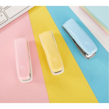 Aihao mini pastelová kancelářská sešívačka, různé barvy (Barva #fcff96:Pastelová Žlutá)