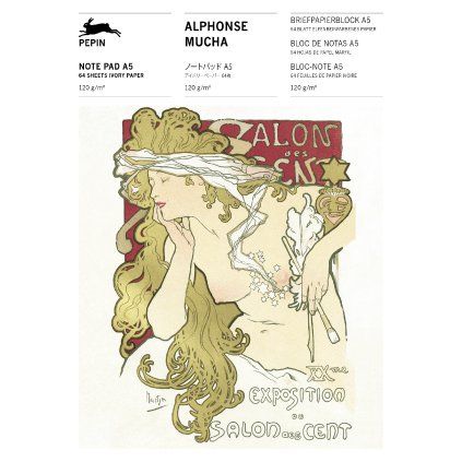 The Pepin Press design notepad A5, Alphonse Mucha