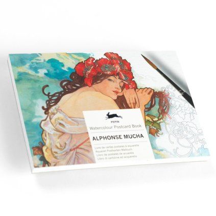 The Pepin Press omalovánky A6, Alphonse Mucha