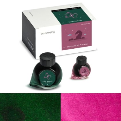Colorverse set třpytivých inkoustů 65 ml +15 ml, No.9091 Crab Nebula & Horsehead Nebula pruh