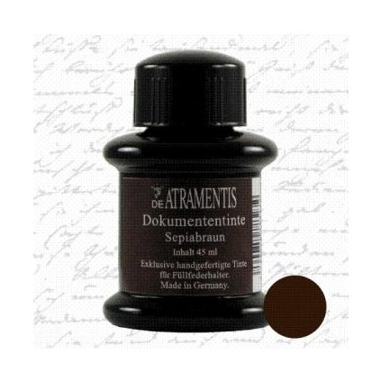 De Atramentis voděodolný inkoust 45 ml, Document Ink, Sepia Brown