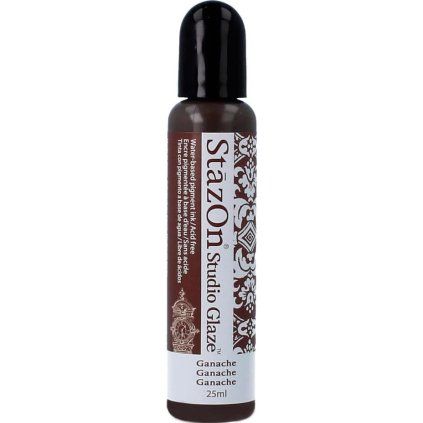 Tsukineko voděodolný razítkovací inkoust StazOn Studio Glaze, ganache