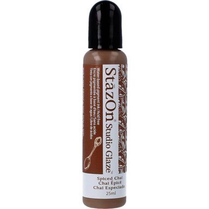 Tsukineko voděodolný razítkovací inkoust StazOn Studio Glaze, spiced chai