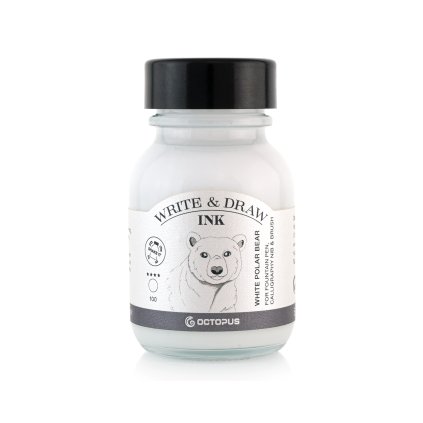 write and draw inks colorieren sketchen tusche tinte white polarbear 50 ml