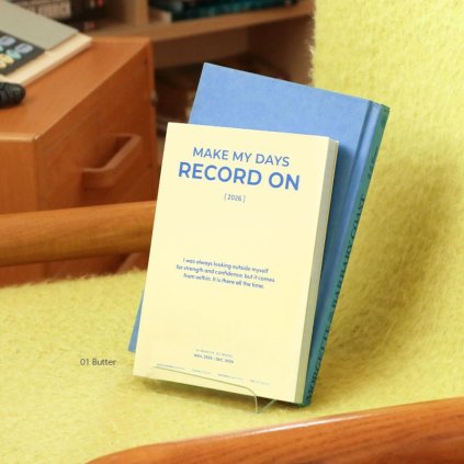 Iconic týdenní diář Record On Free Weekly 2026, B6, 01 krémová