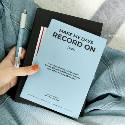 Iconic týdenní diář Record On Free Weekly 2026, B6, 02 modrý