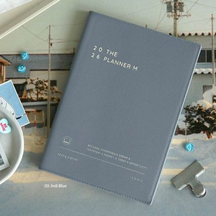 Iconic týdenní diář The Planner M 2026, A5, 03 šedomodrý