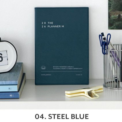 Iconic týdenní diář The Planner M 2026, A5, 04 modrý