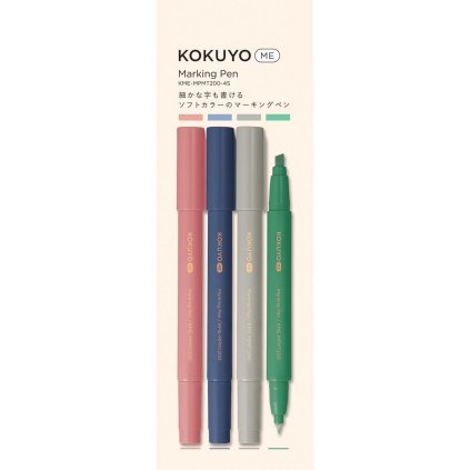 Kokuyo ME sada dvouhrotých fix, 4 ks