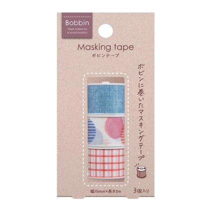 Kokuyo Bobbin sada washi pásek, 3 ks colorful