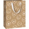 STEWO Gift Bag “Avi” – Light Brown with Gold Finish (23 × 30 × 13 cm)