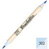 Kuretake štetcový fix oboustranný ZIG Brushables, 302 powder blue