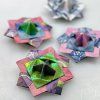 Yasutomo origami papír Fold’Ems 8 listů, Aurora Wave 3