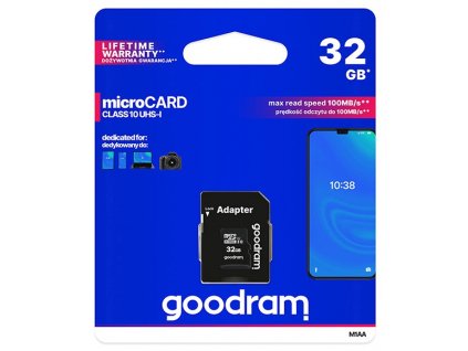 Paměťová karta 32GB micro SDHC GoodRam + adaptér