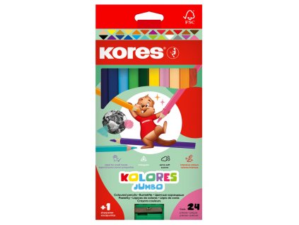 Pastelky Kores Kolores Jumbo 93512 - 24ks