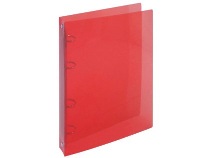 1290 poradac 4 krouzkovy pp transparent a5 cerveny