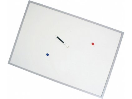 Magnetická tabule ve stříbrném rámu 80x60cm