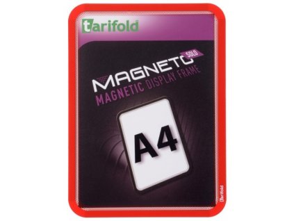 Kapsa s rámečkem TARIFOLD Magneto Solo A4 červená