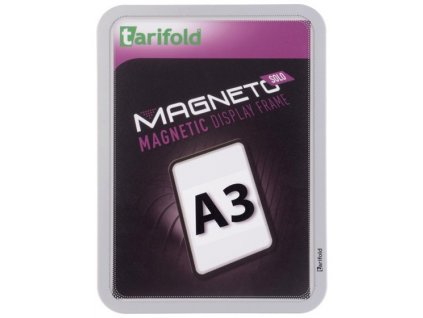 Kapsa s rámečkem TARIFOLD Magneto Solo A3 stříbrná