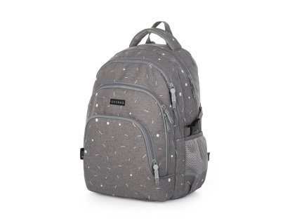 Studentský batoh OXY SCOOLER Grey geometric 9-13623