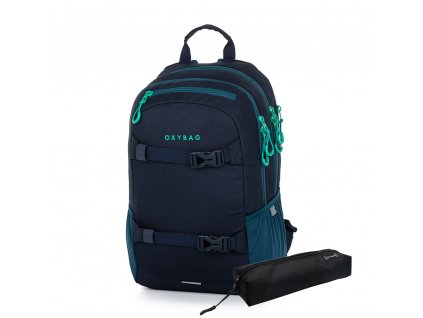 Studentský batoh + etue OXY Sport Blue 9-22123E