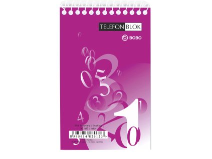Telefonní bloček BOBO A7, linkovaný