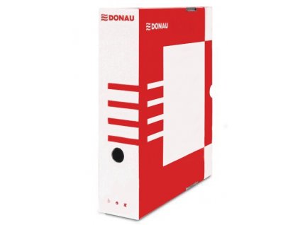Archivační krabice Donau papírová 80mm červená