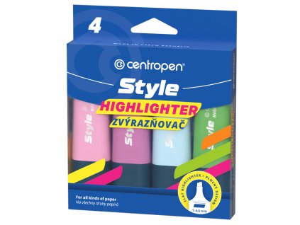 Centropen 6252 SOFT zvýrazňovač 4ks