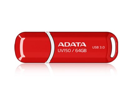 USB flash disk 64GB Adata UV150 USB3.0 červená