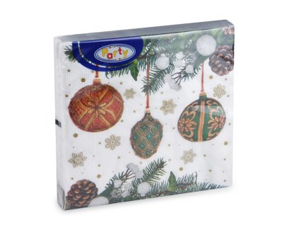 Ubrousky 33*33 /20ks 3vrst. vánoční