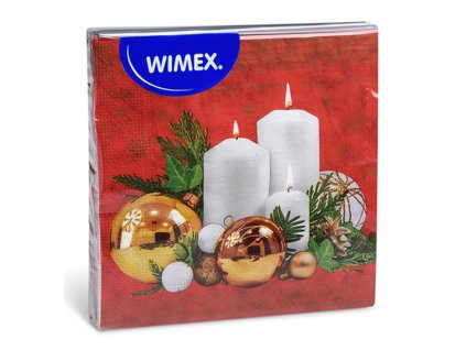 Ubrousky 33*33 /20ks 3vrst. vánoční