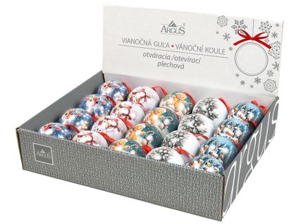 Vánoční dekorace a dárek - plechová koule