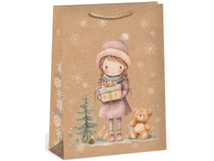Dárková taška vánoční T5 natur