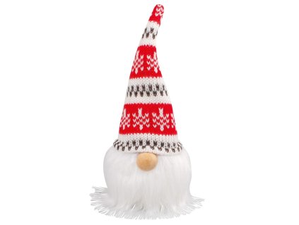 Skřítek na postavení svítící LED s norským vzorem 17 cm