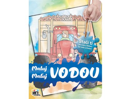 Maluj vodou A4 Traktory