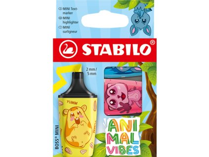 Stabilo Boss Mini Animal Vibes sada 3ks