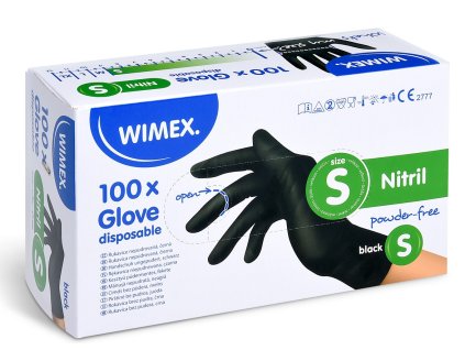 Rukavice NITRIL velikost S černé