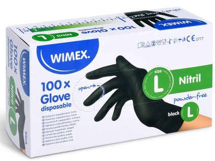Rukavice NITRIL velikost L černé