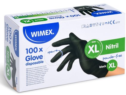 Rukavice NITRIL velikost XL černé
