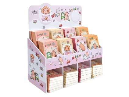 Zápisník linkovaný  Capybara, mix 60 ks