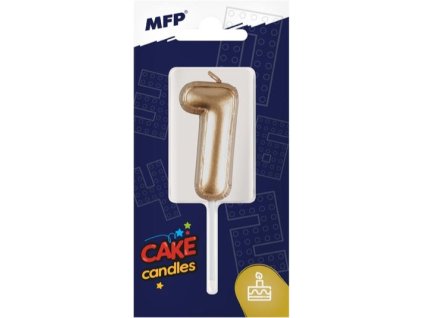 Svíčka na dort číslice "1" zlatá