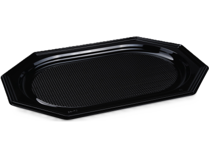 Podnos oválný 54 x 36  černý  10ks