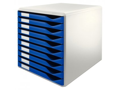 17646 zasuvkovy box leitz 10 zasuvek modry
